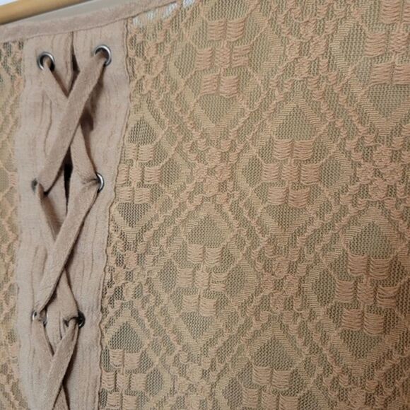 EM Women's Prefix Rope Lace Long sleeve Blouse Size L - Picture 3 of 7